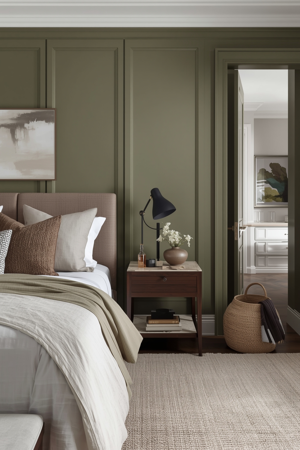 Contemporary Olive Green Bedroom Design Inspirations