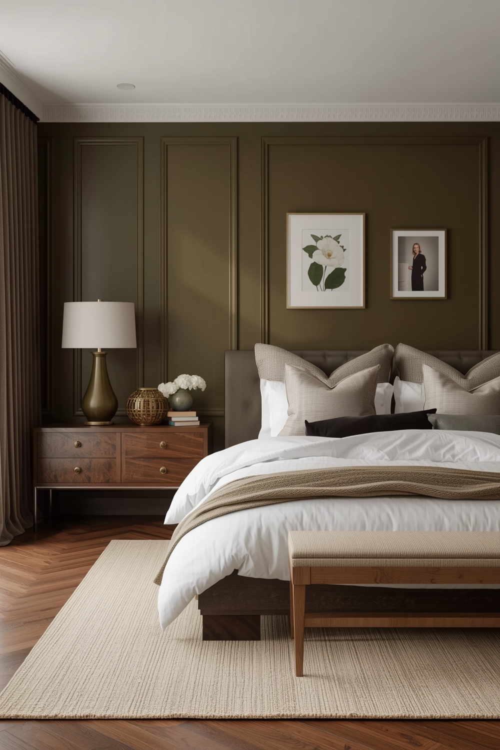 Contemporary Olive Green Bedroom Layout Galleries