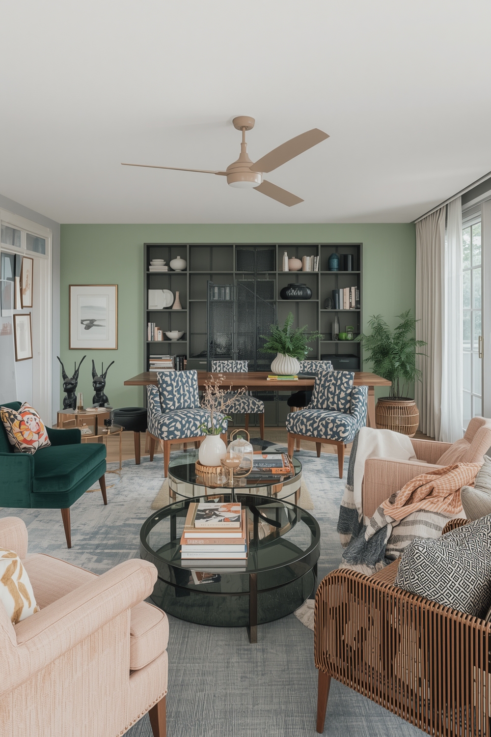 Contemporary Sage Green Living Room Design Galleries