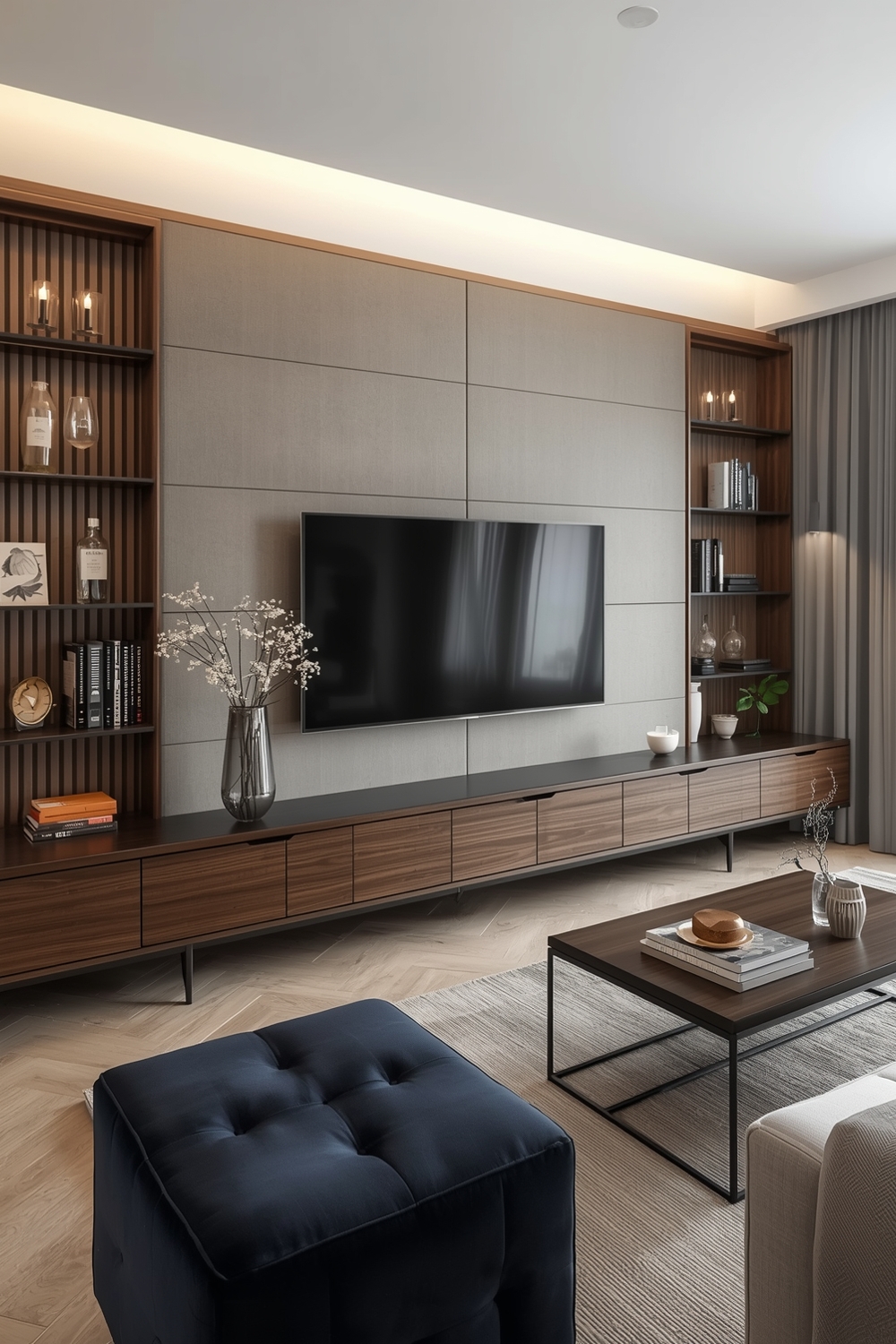 Current Living Room TV Wall Idea Galleries