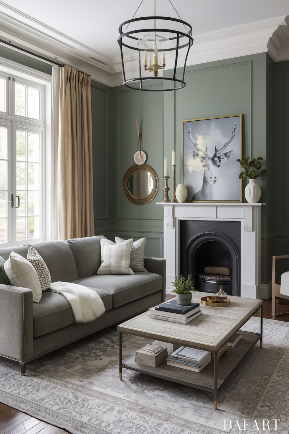 Current Sage Green Living Room Design Examples
