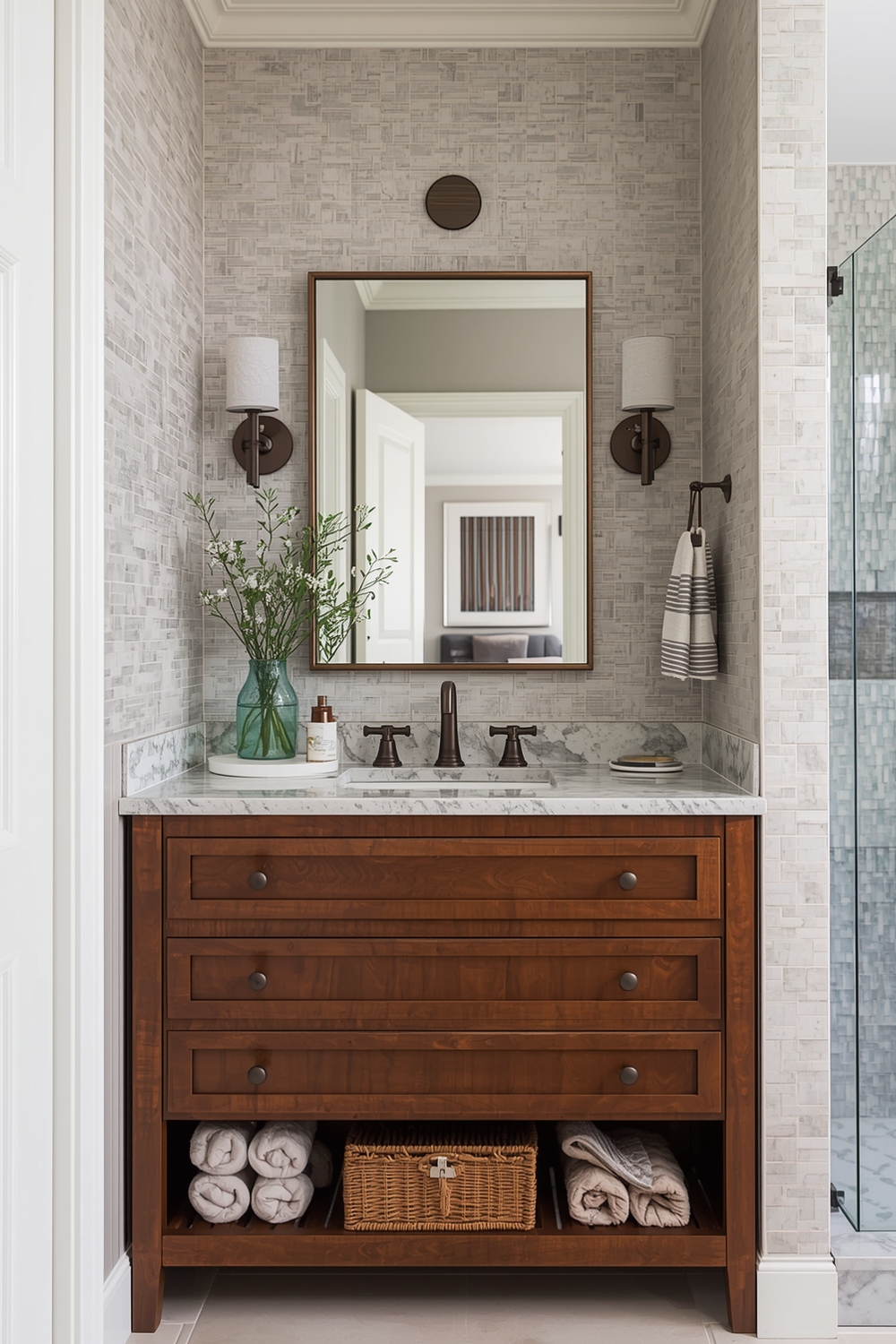 Efficient Bathroom Mirror Layout Plans