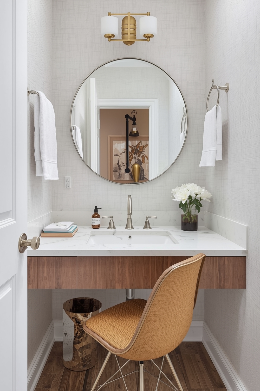 Efficient Bathroom Mirror Workspace Concepts