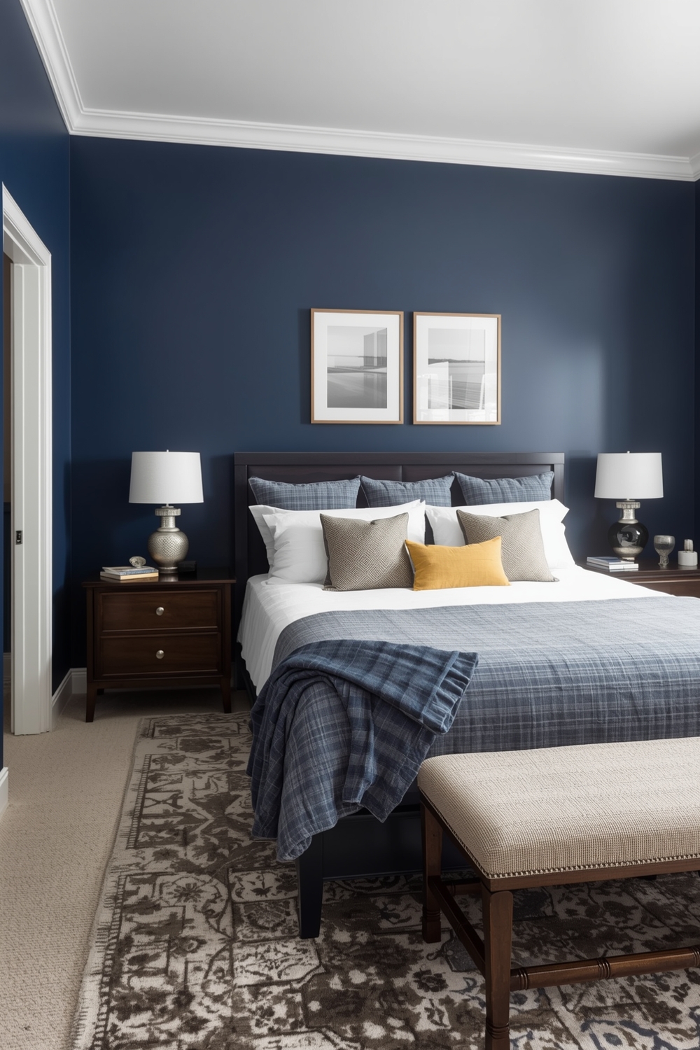 Efficient Blue Bedroom Layout Examples