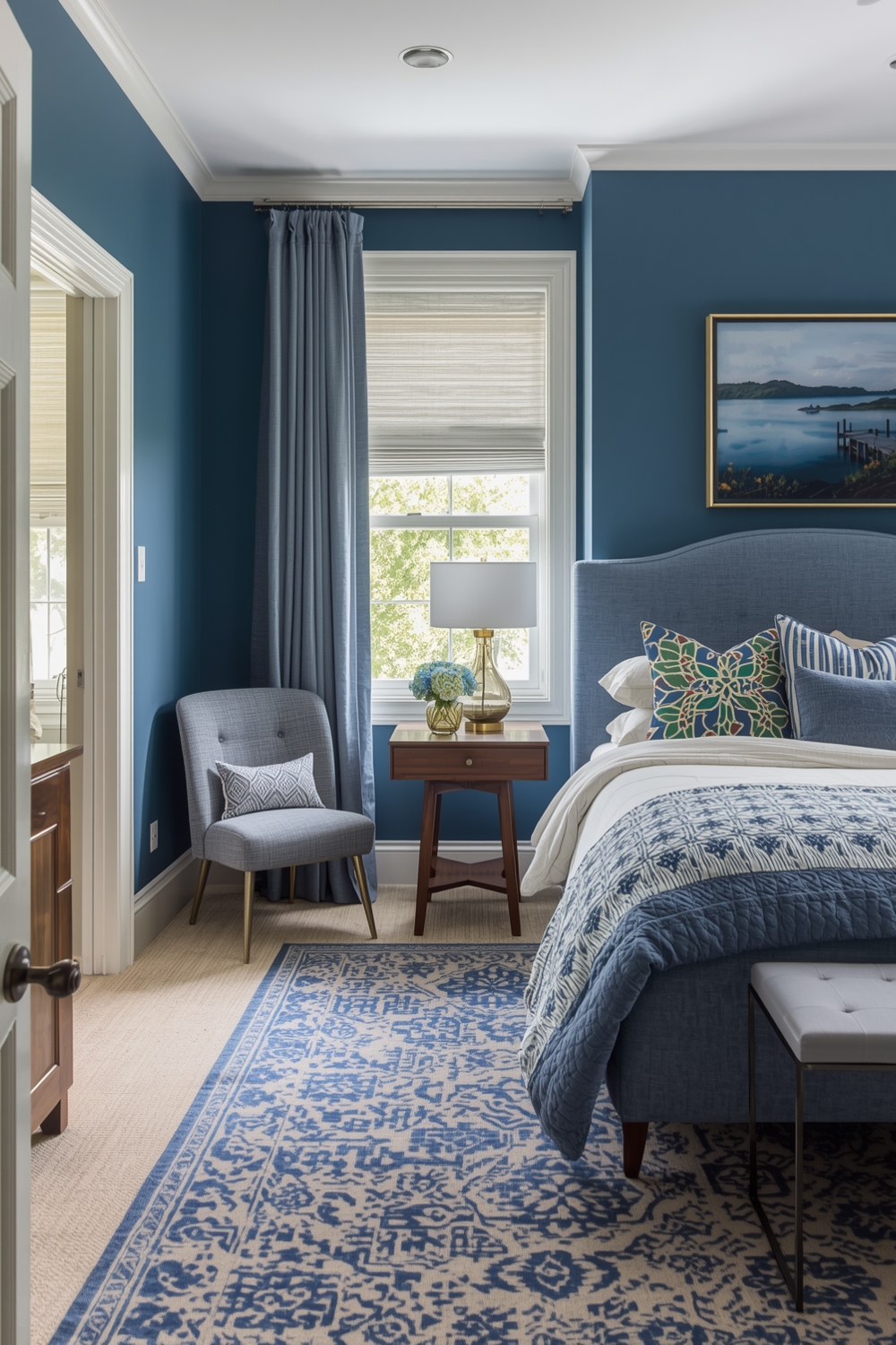 Efficient Blue Bedroom Layout Guides