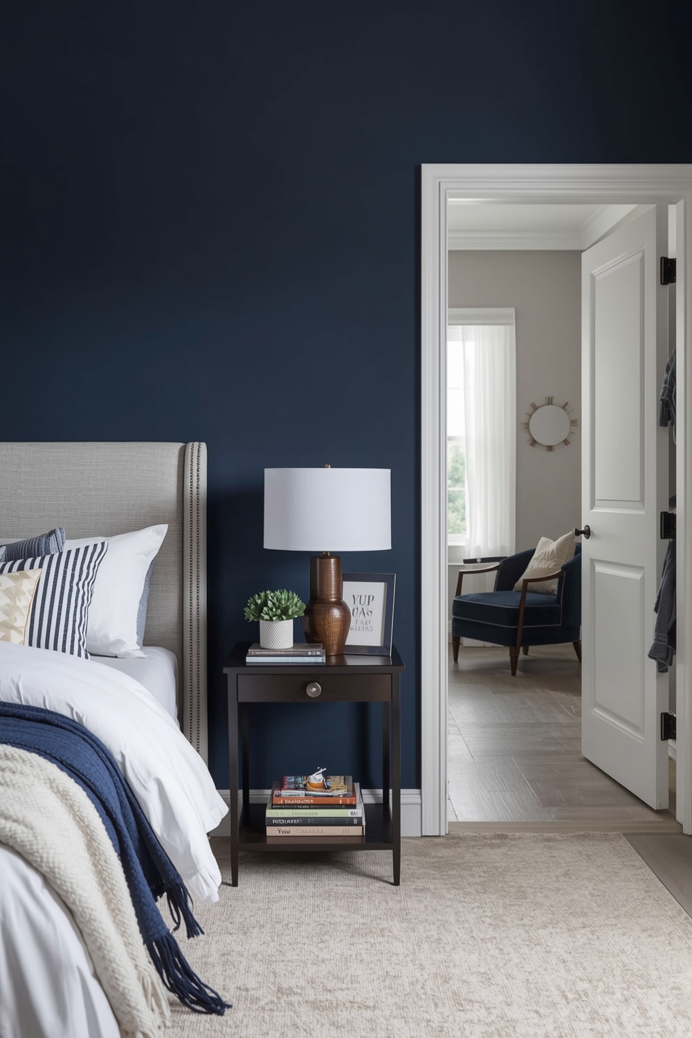 Efficient Blue Bedroom Layout Plans