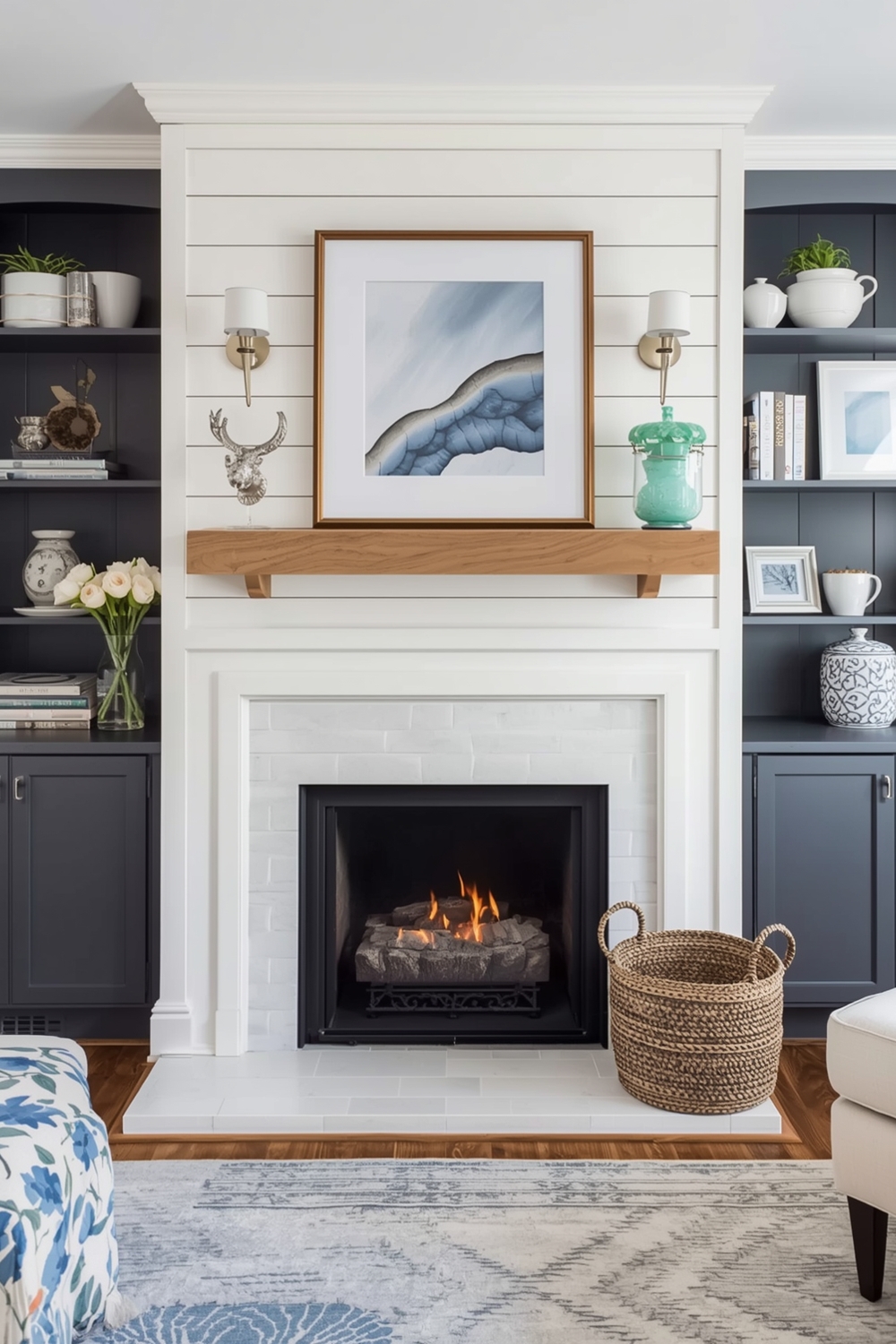 Efficient Farmhouse Fireplace Concept Ideas