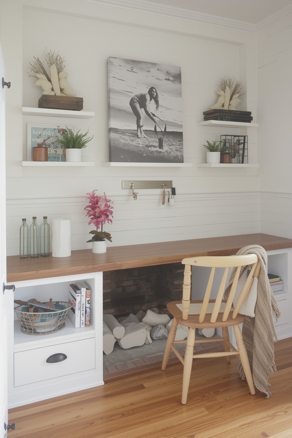 Efficient Fireplace Workspace Plans