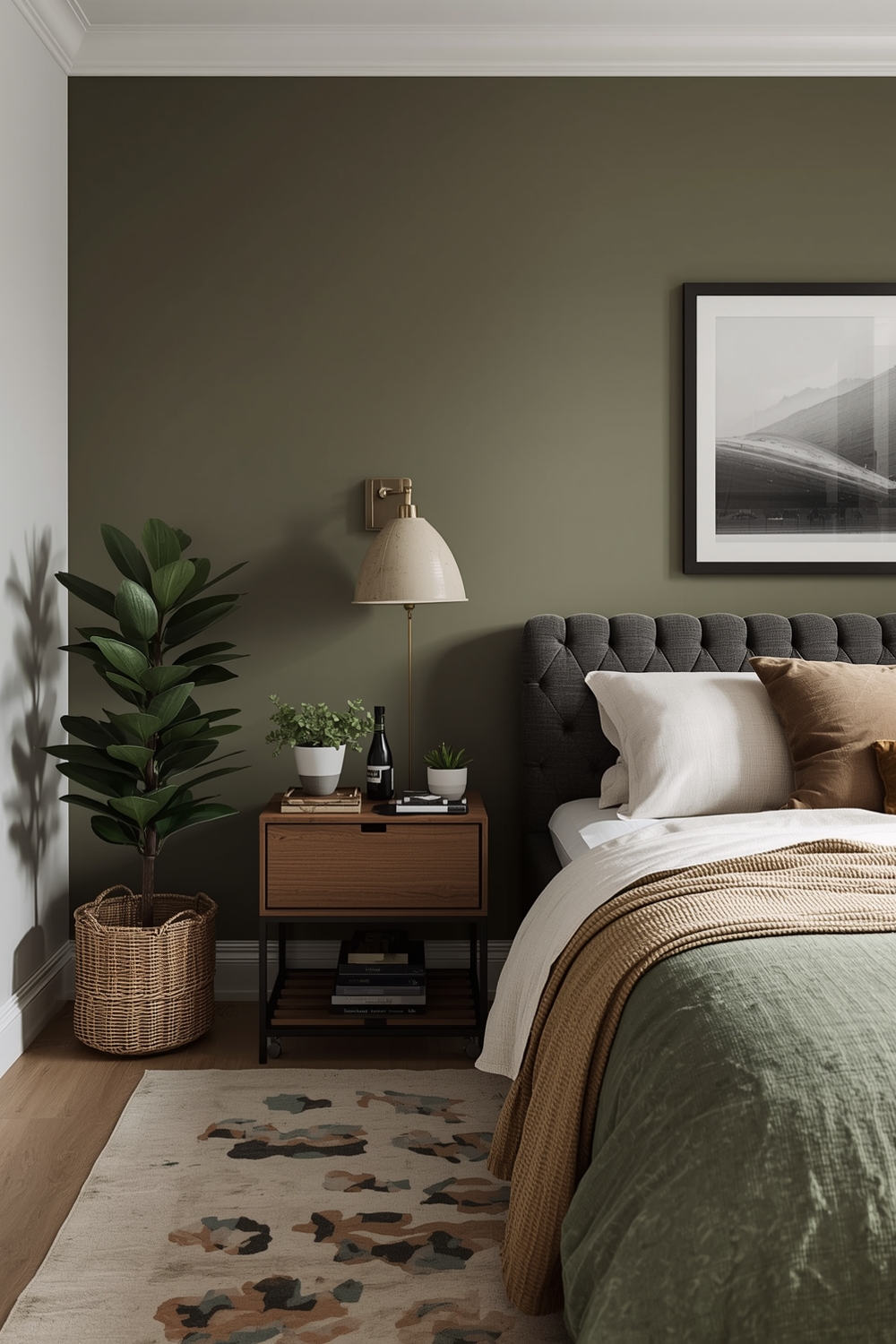 Efficient Olive Green Bedroom Concept Ideas