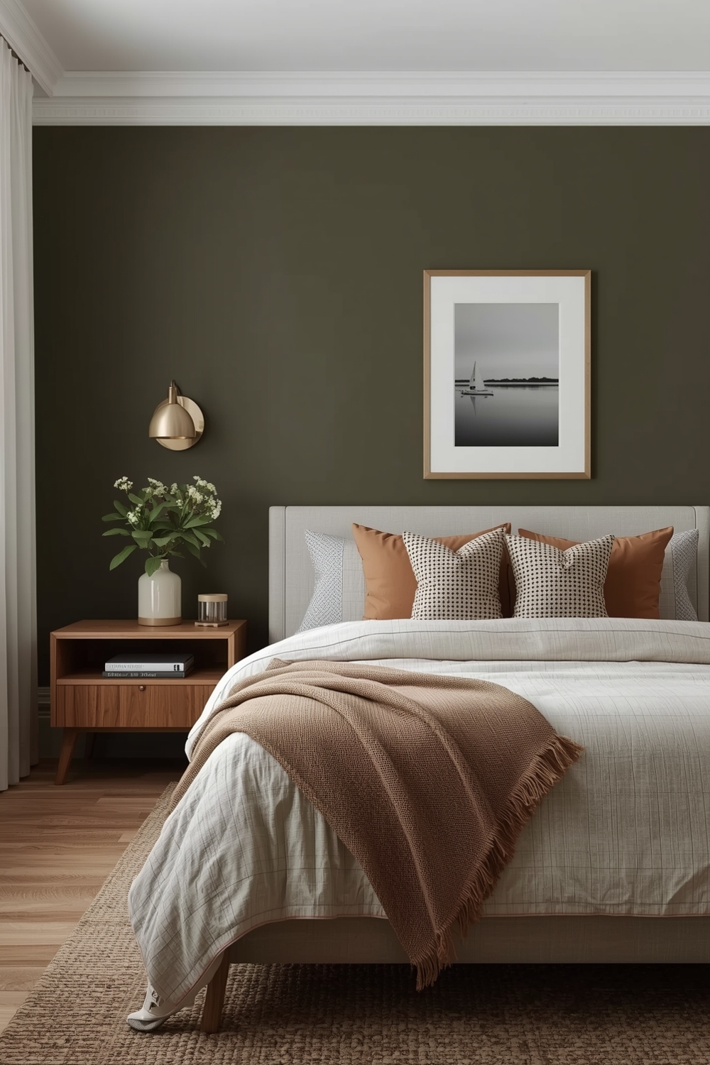 Efficient Olive Green Bedroom Layout Examples