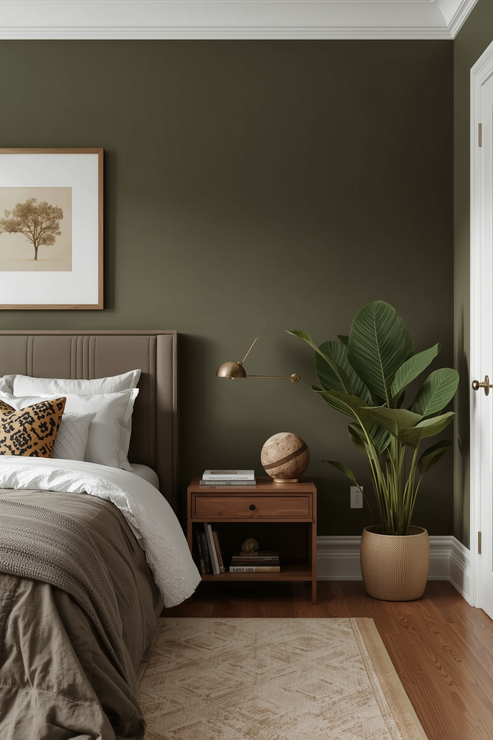 Efficient Olive Green Bedroom Layout Examples