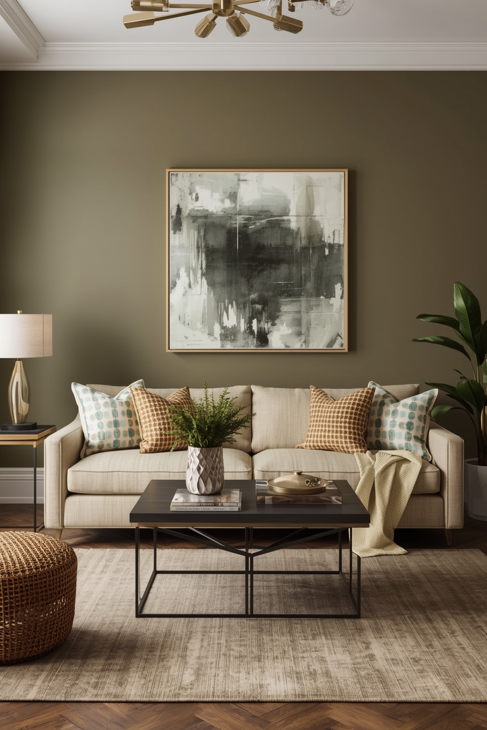 Efficient Olive Green Living Room Layout Guides