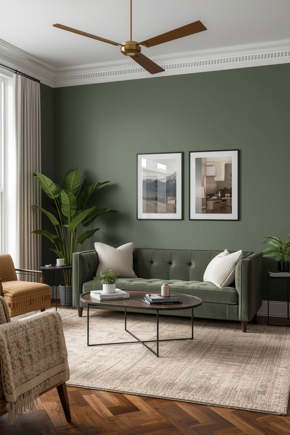 Efficient Sage Green Living Room Layout Plans