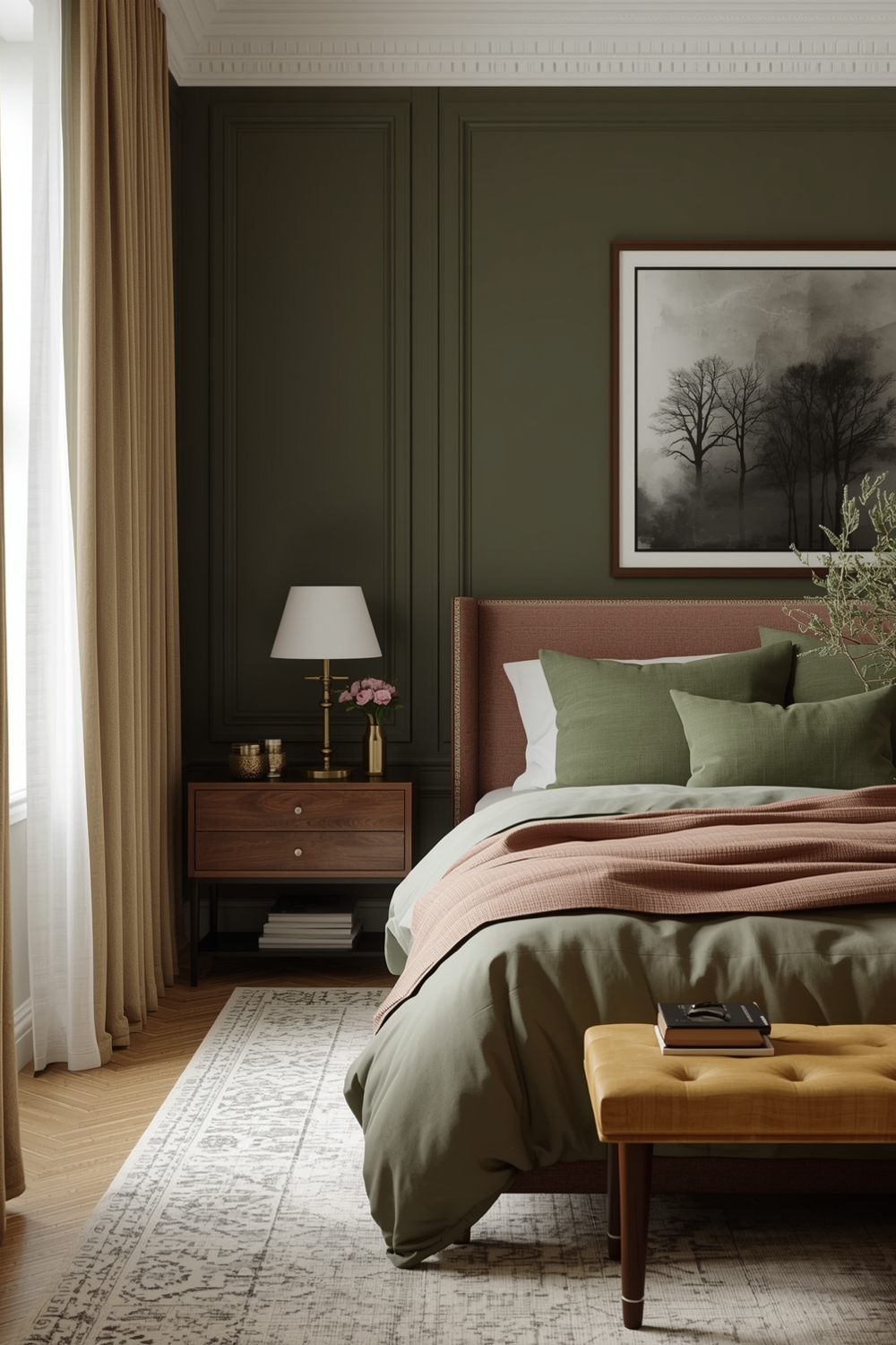 Essential Olive Green Bedroom Layout Concept Guides
