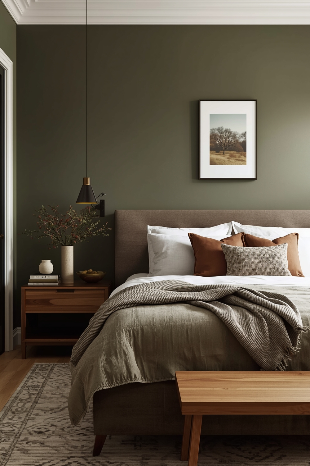Essential Olive Green Bedroom Layout Inspirations