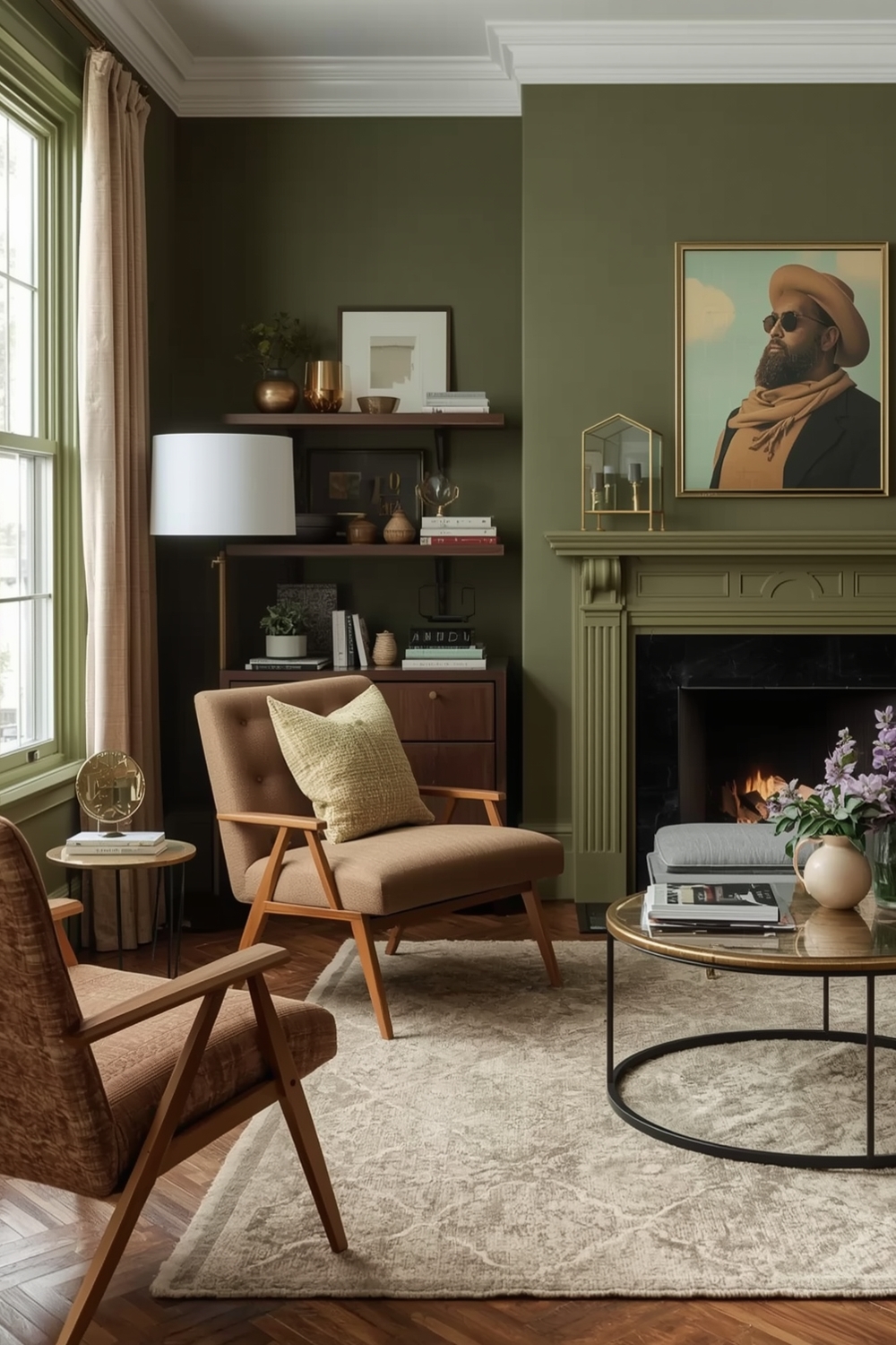 Essential Olive Green Living Room Design Inspirations