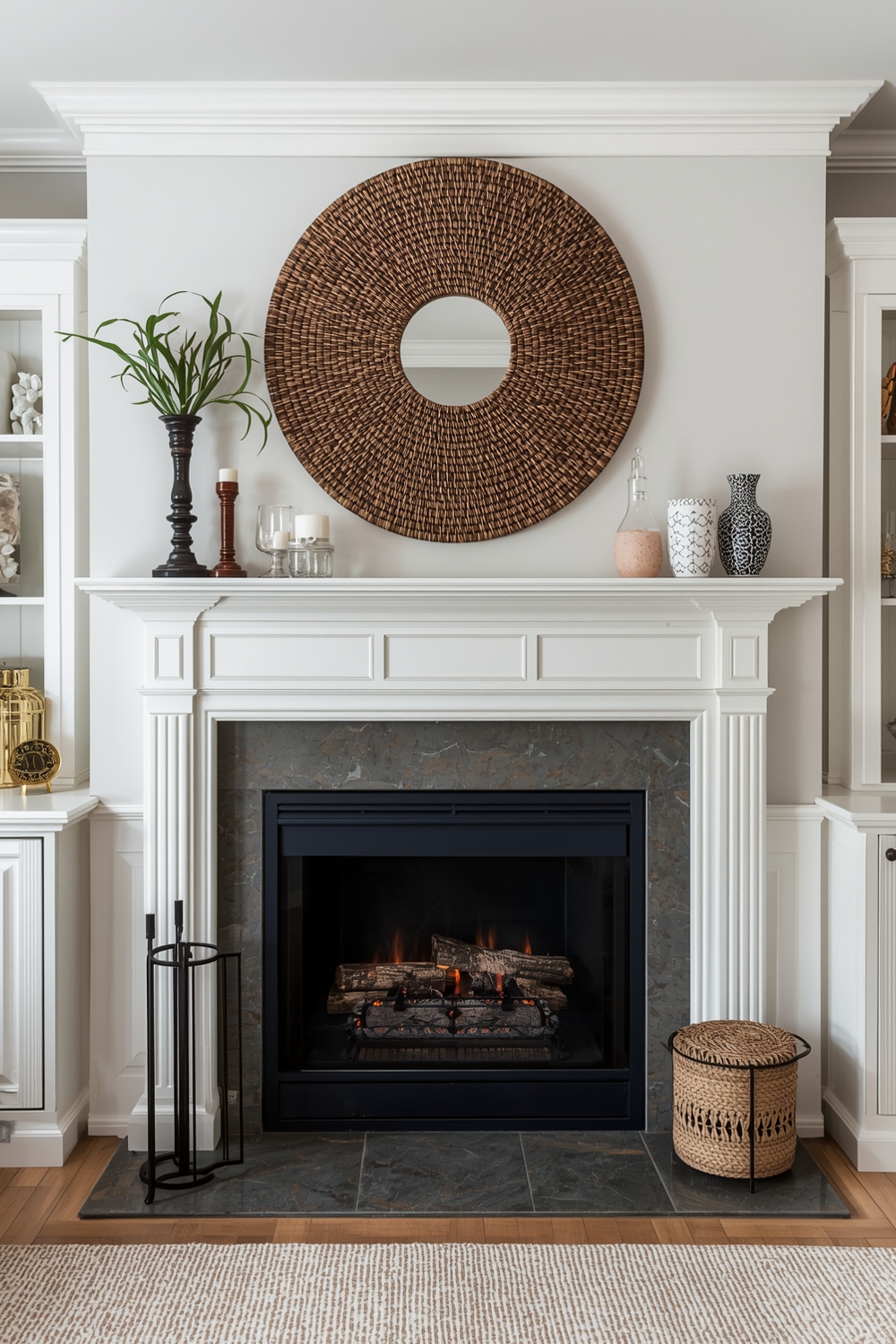 Fireplace Designs with Cozy Decorative Elements