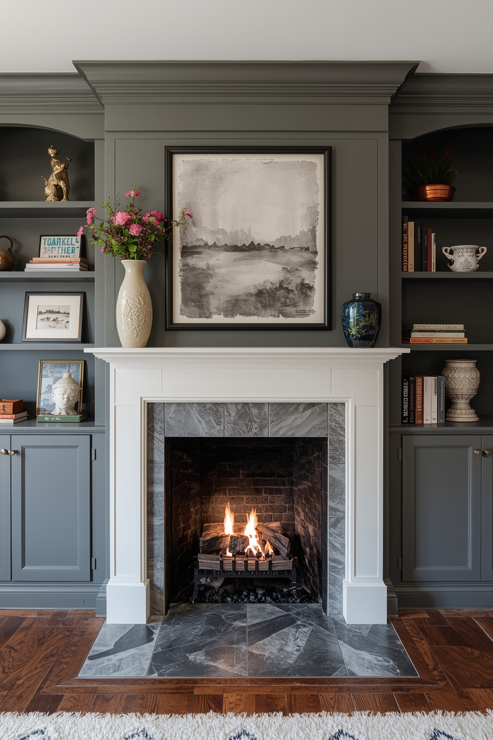 Fireplace with Smart Storage Solutions