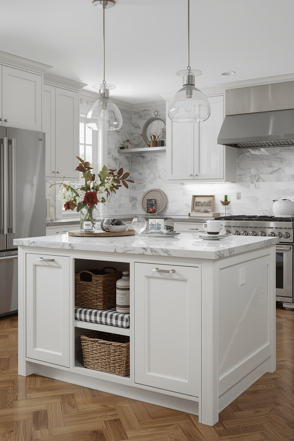 Kitchen Island with Integrated Storage