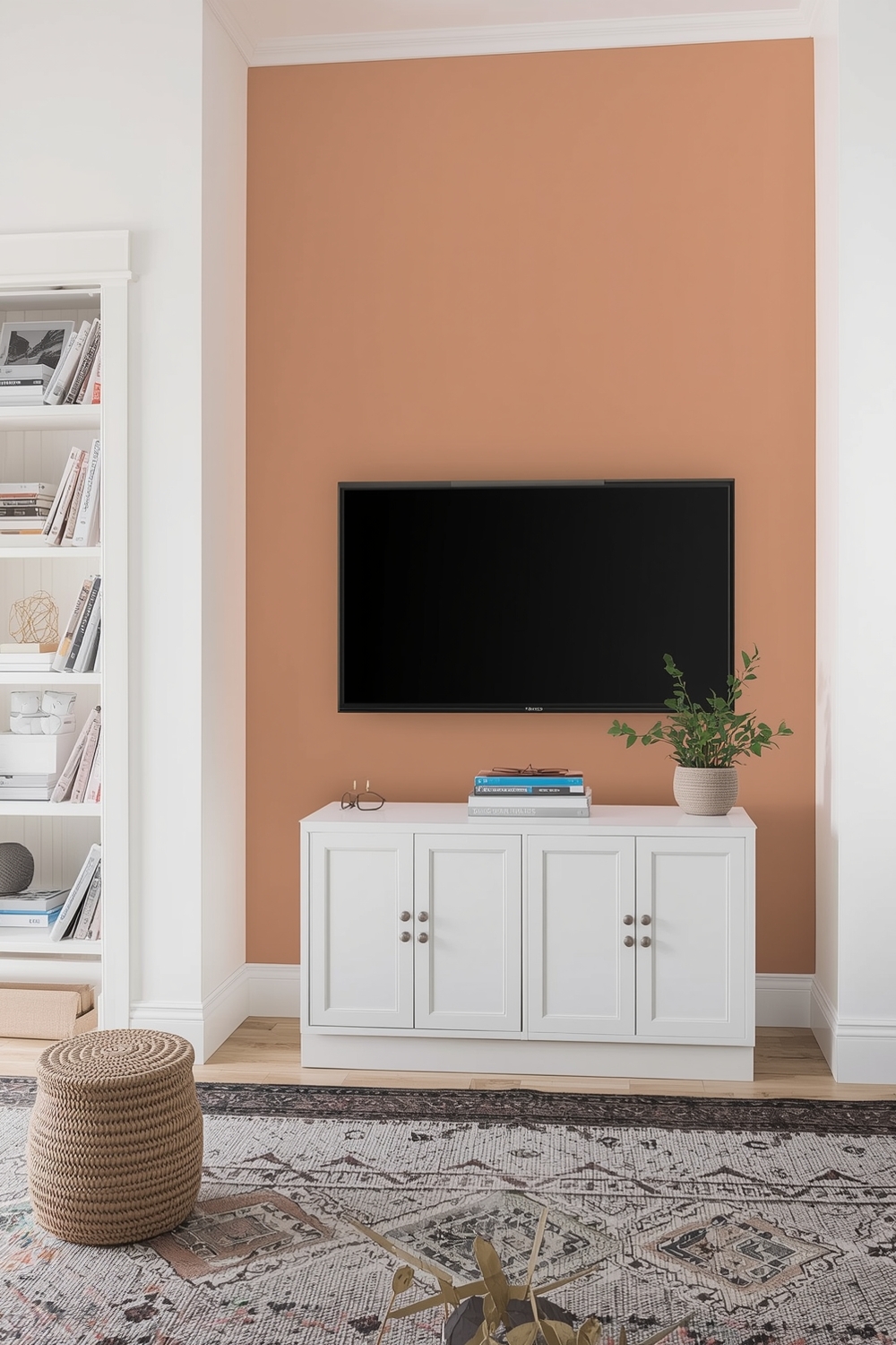 Living Room TV Wall Color Accent Ideas