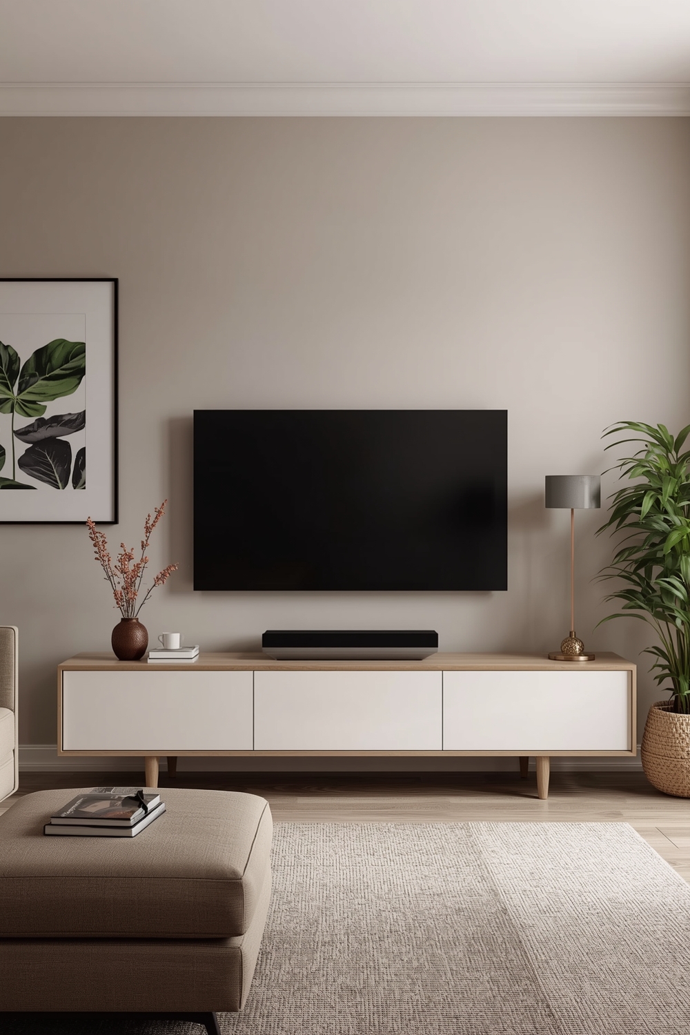 Living Room TV Wall Color Combination Examples