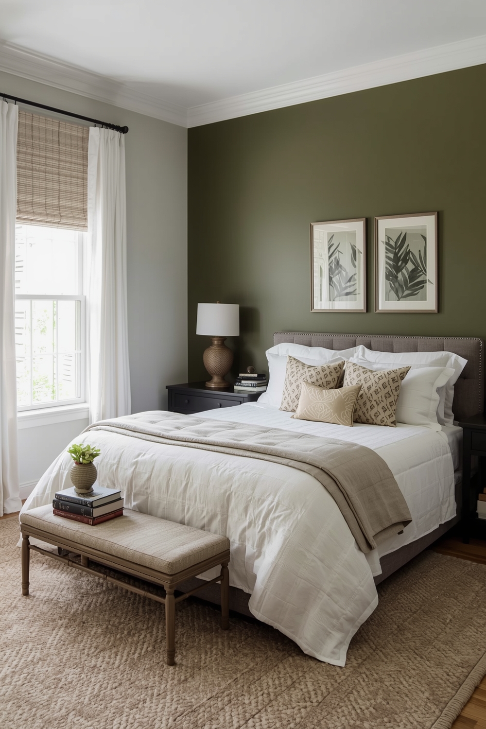 Olive Green Bedroom Accent Idea Examples