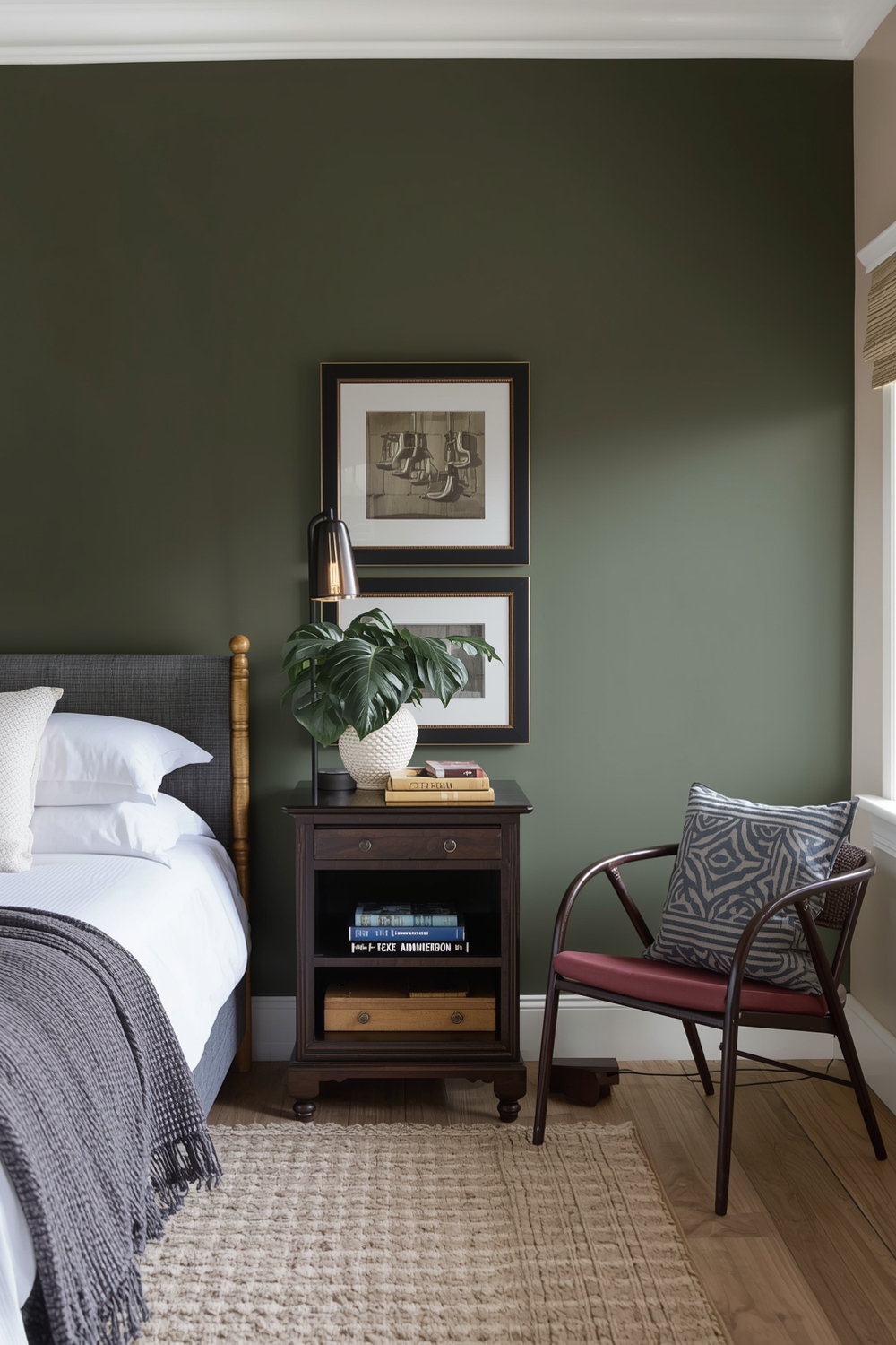 Olive Green Bedroom Accent Idea Galleries