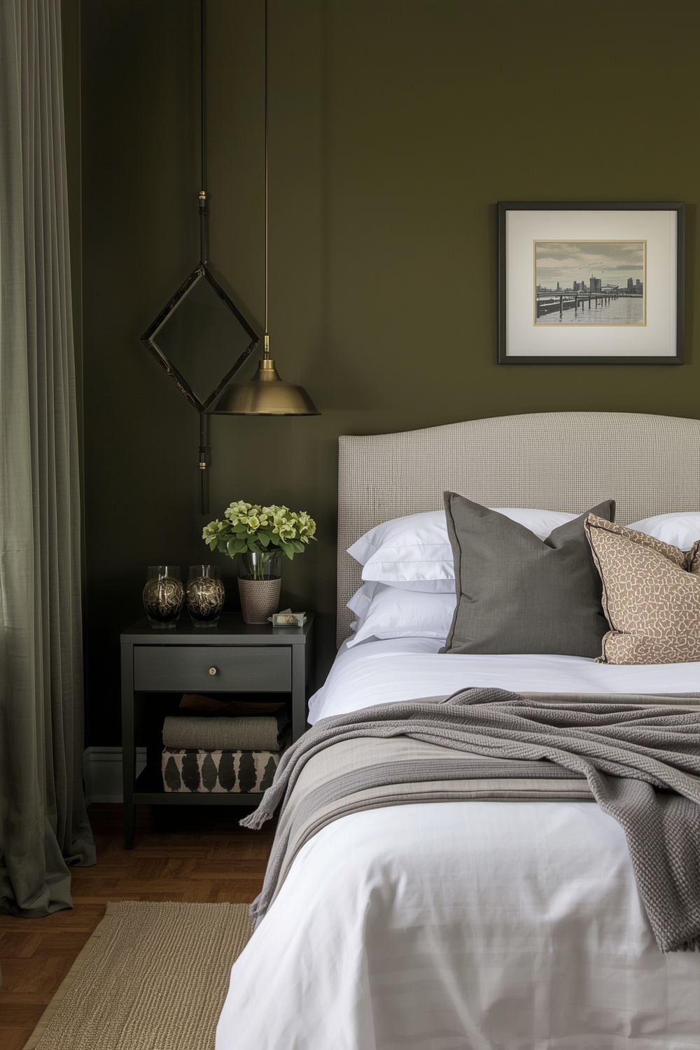 Olive Green Bedroom Color Inspiration Galleries