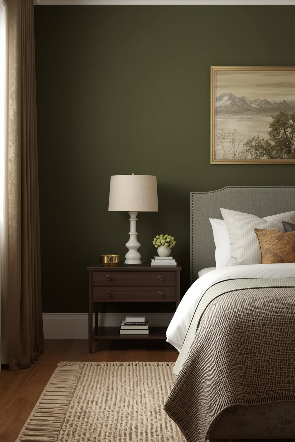 Olive Green Bedroom Decor Layout Examples