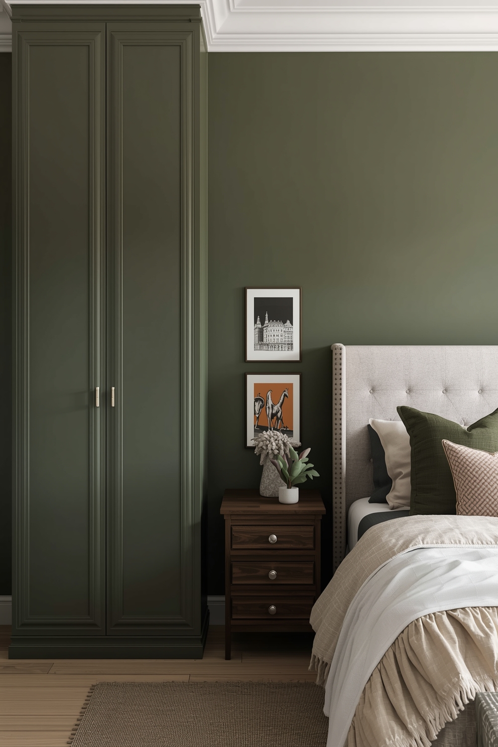Olive Green Bedroom Storage Idea Galleries