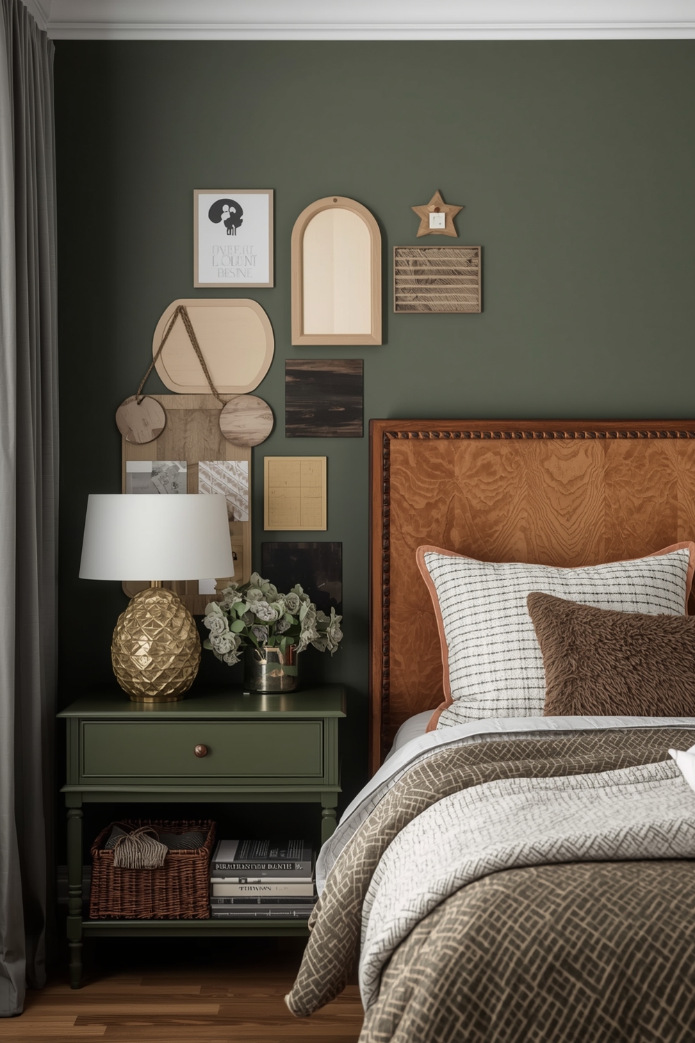 Olive Green Bedroom Storage Solution Boards