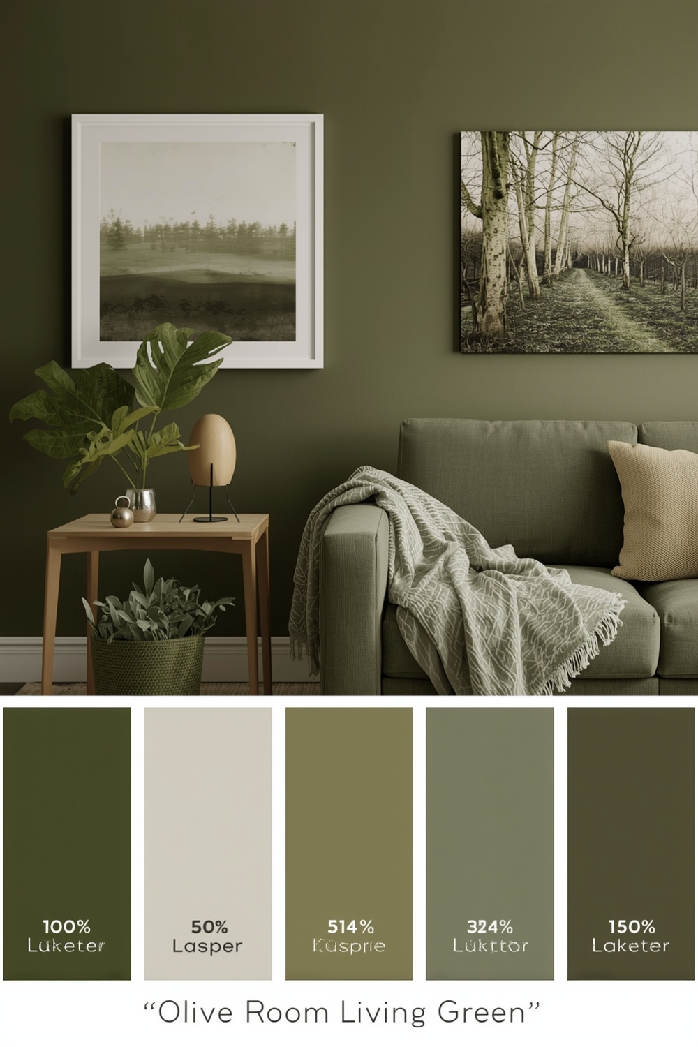 Olive Green Living Room Color Palette Ideas