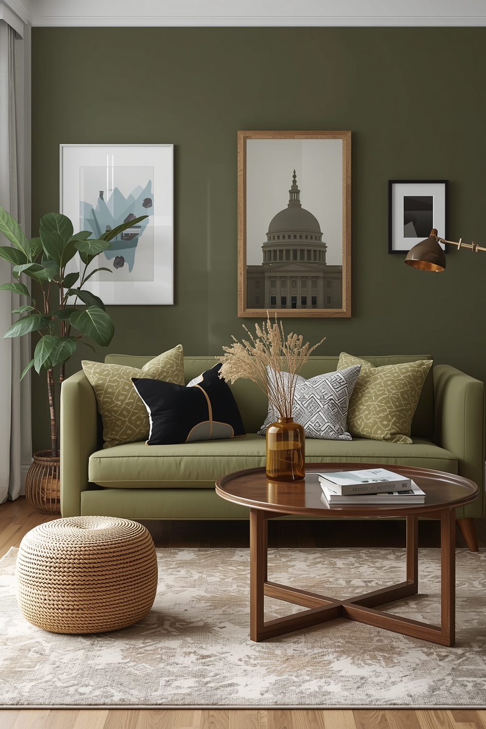 Olive Green Living Room Decor Inspiration Boards