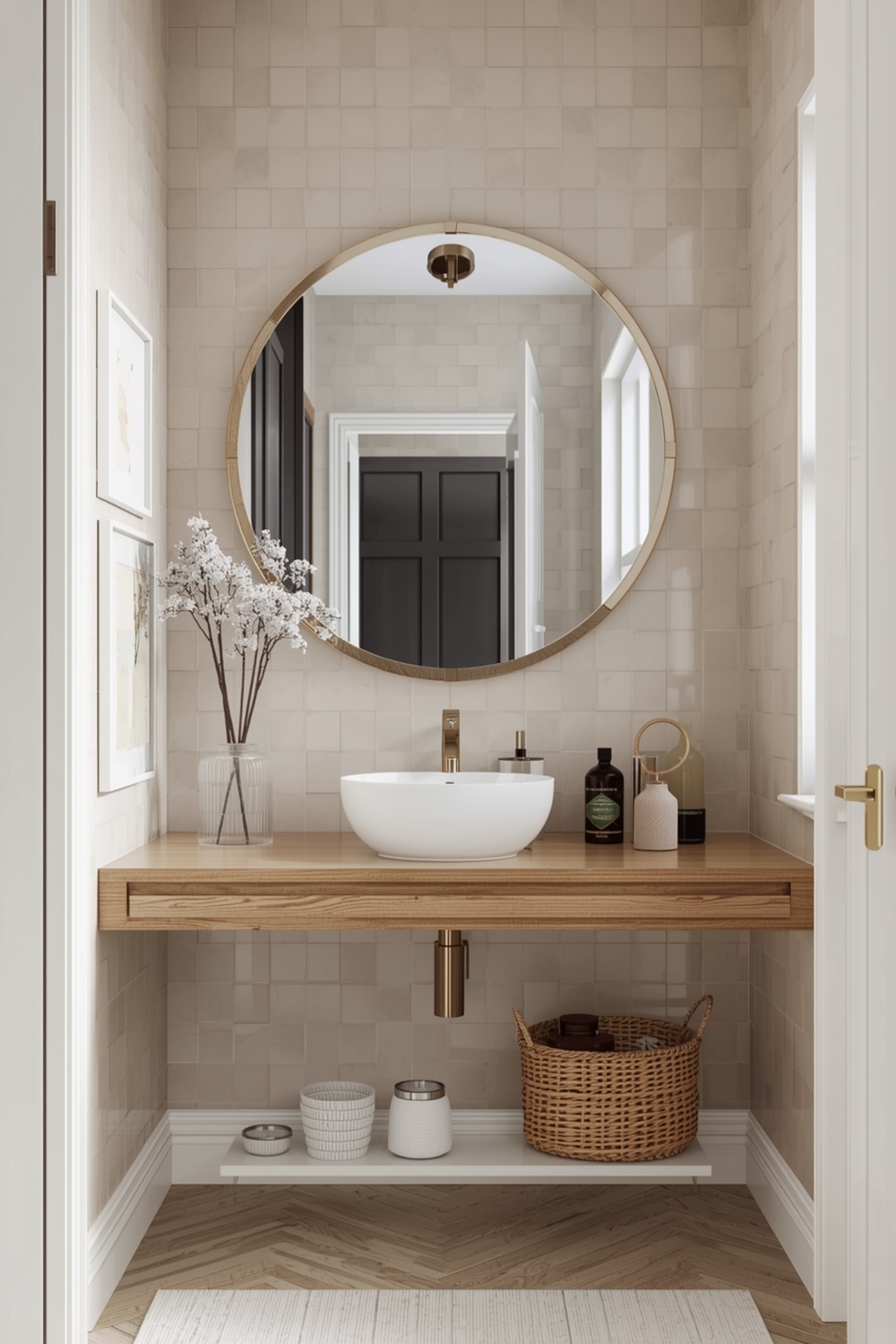 Open Concept Bathroom Mirror Layout Examples