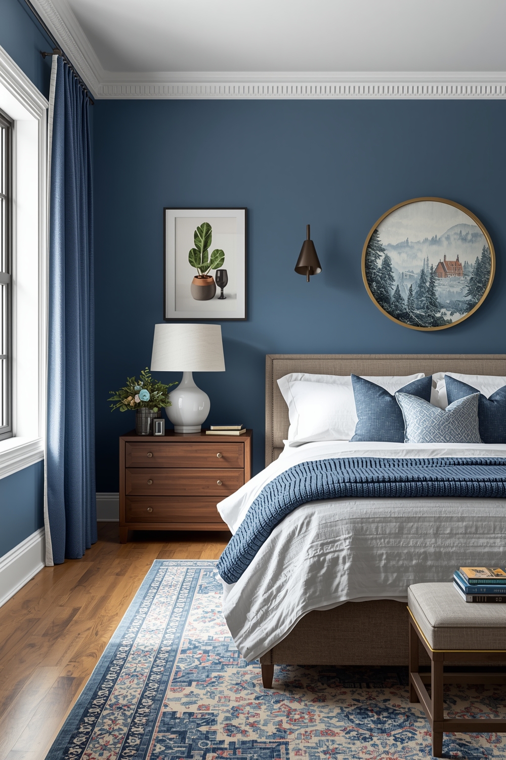 Open Concept Blue Bedroom Layout Boards