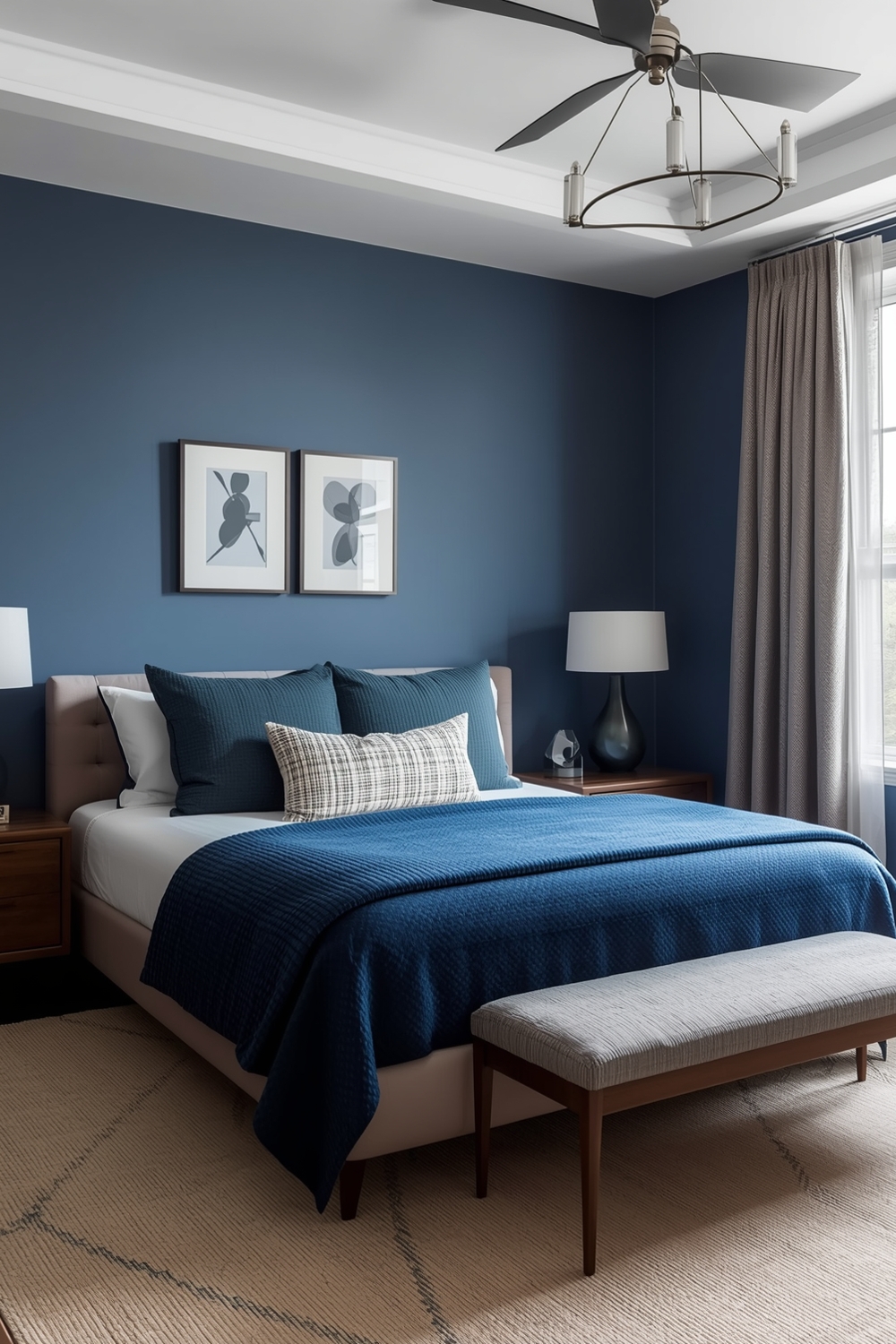 Open Concept Blue Bedroom Layout Galleries