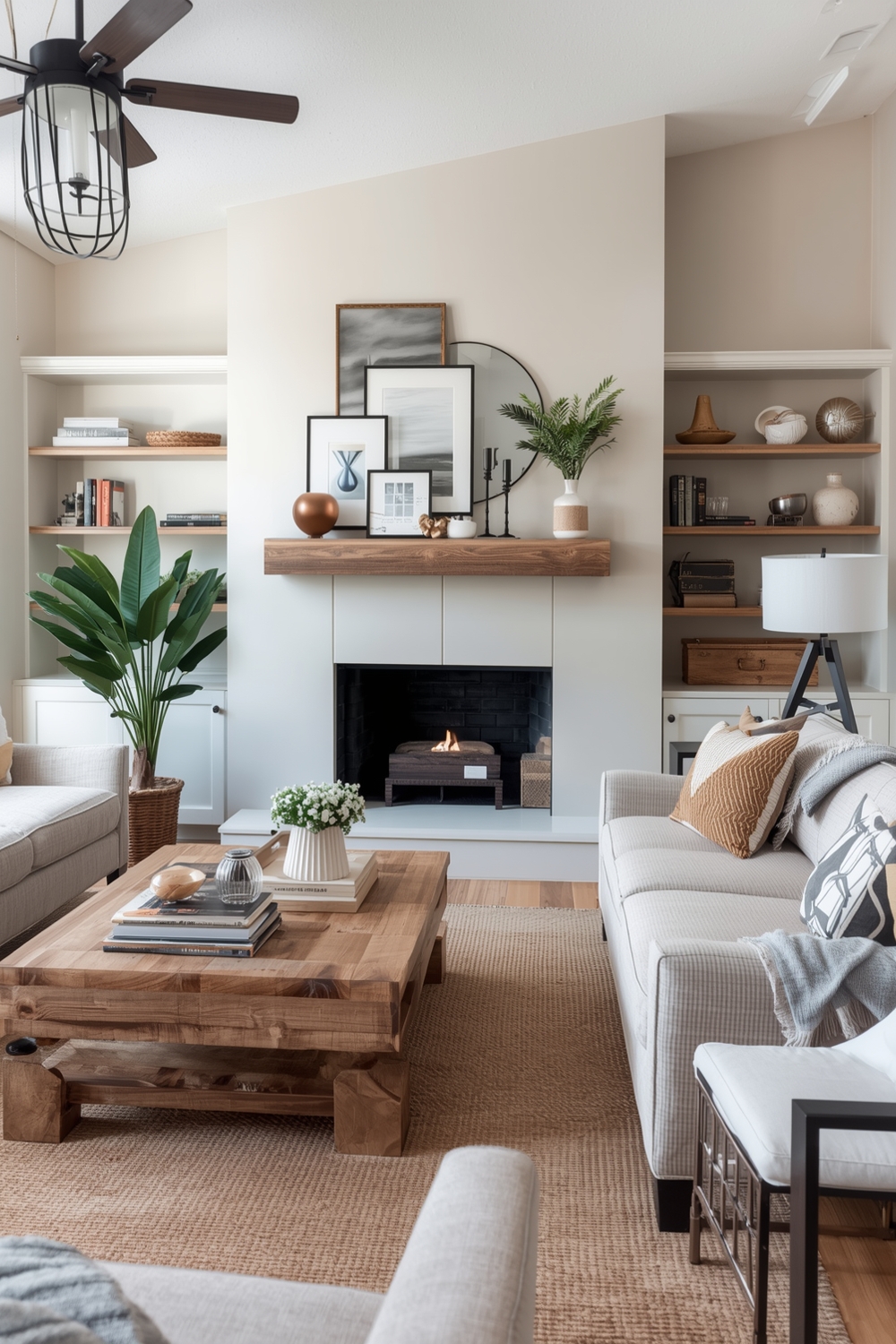 Open Concept Fireplace Layout Boards