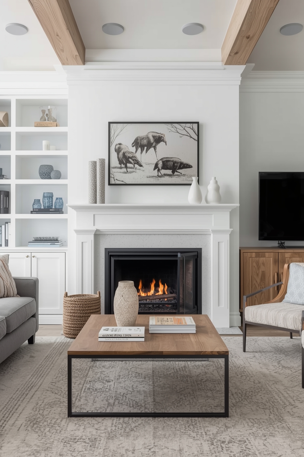 Open Concept Fireplace Layout Examples