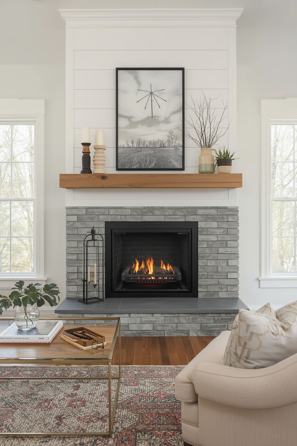 Open Concept Fireplace Layout Plans