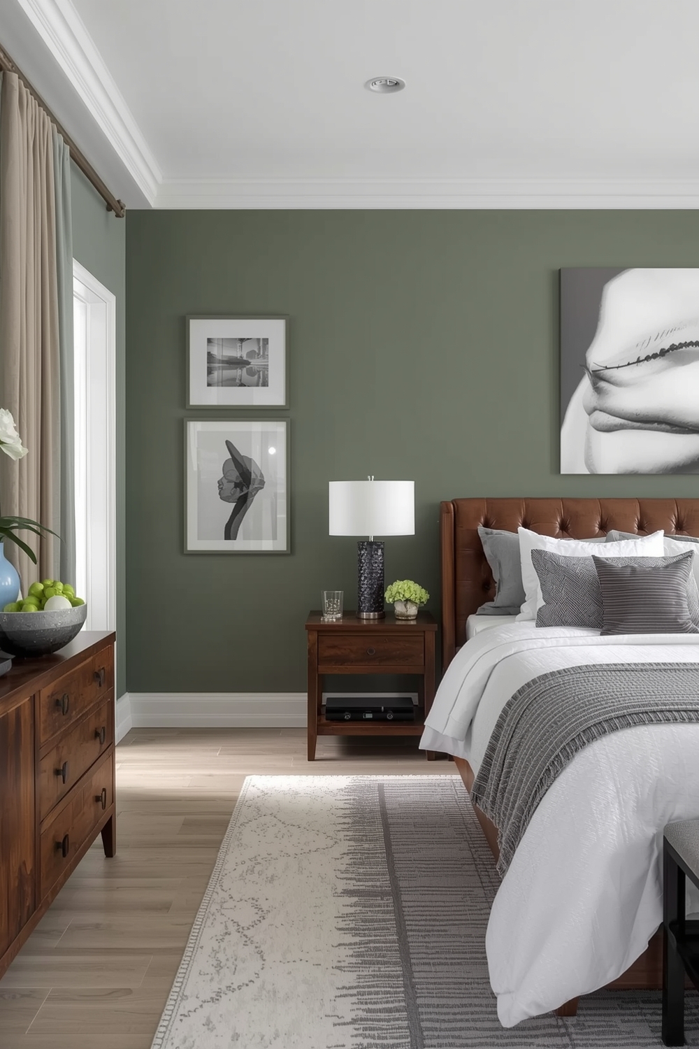Open Concept Sage Green Bedroom Design Galleries