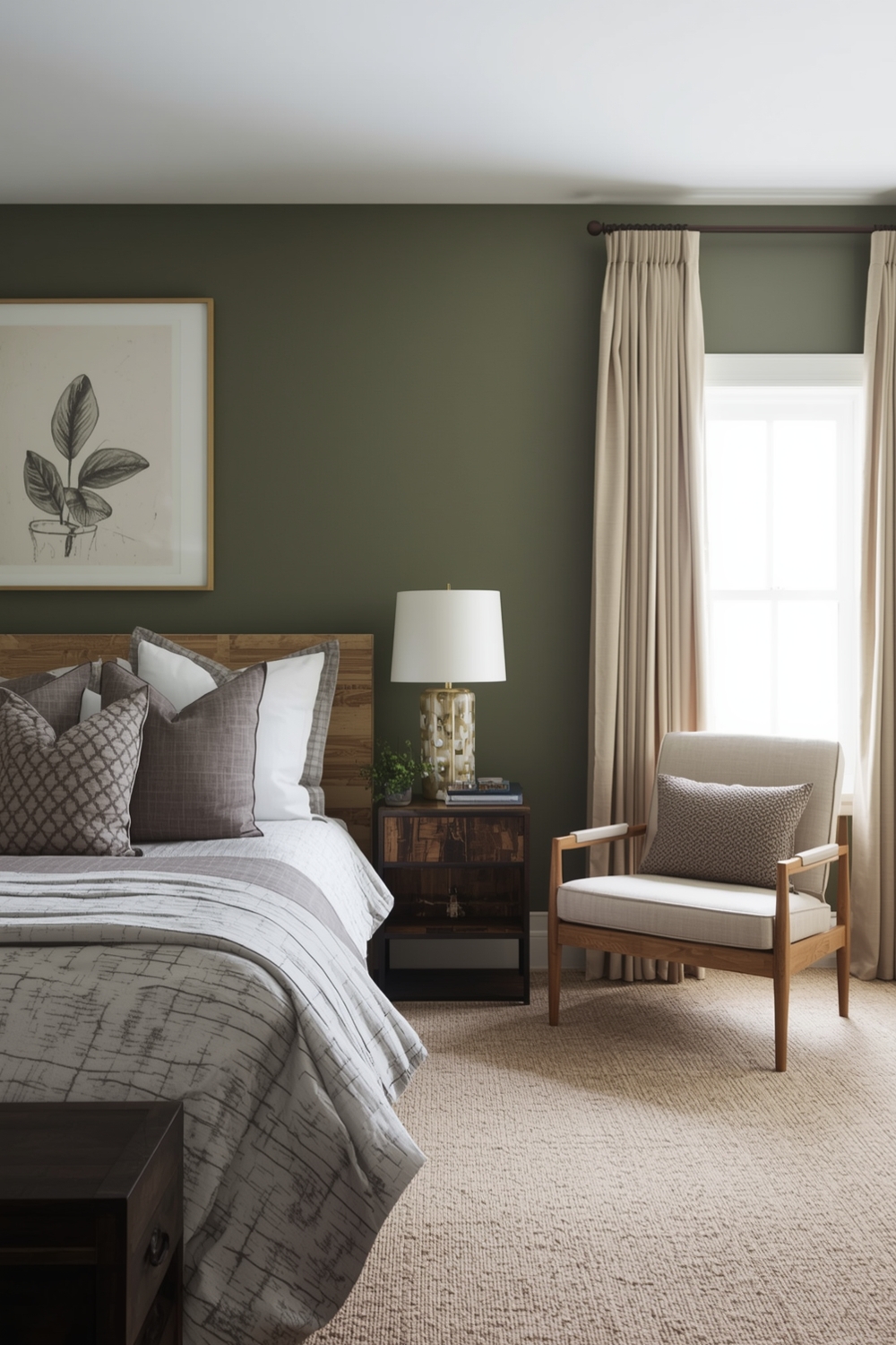 Open Concept Sage Green Bedroom Layout Galleries