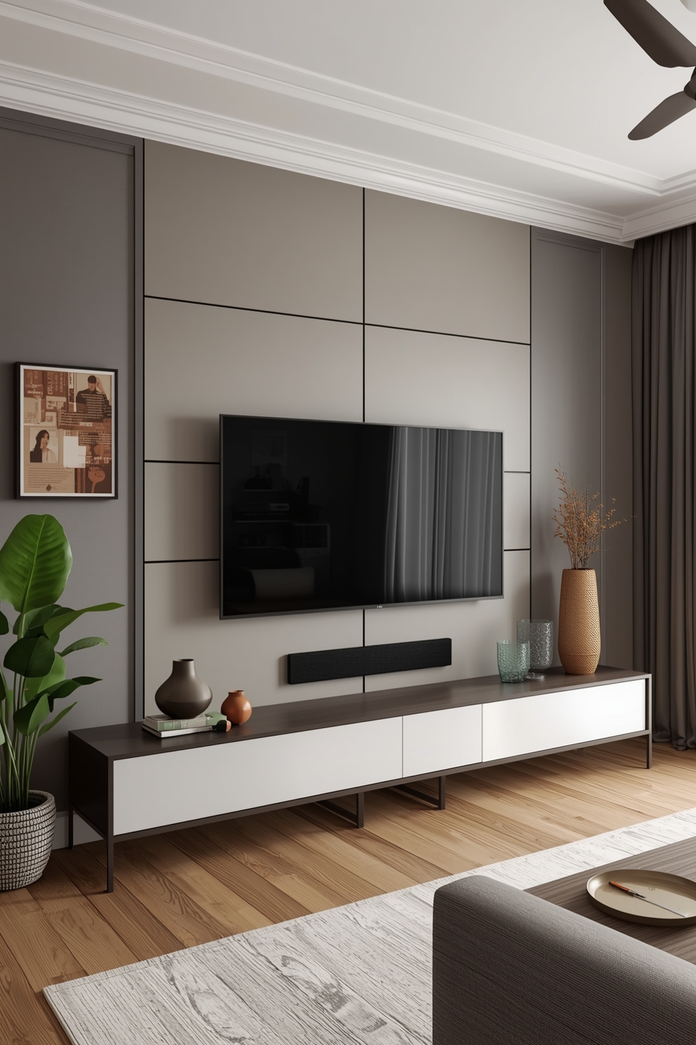 Open Concept TV Wall Layout Examples
