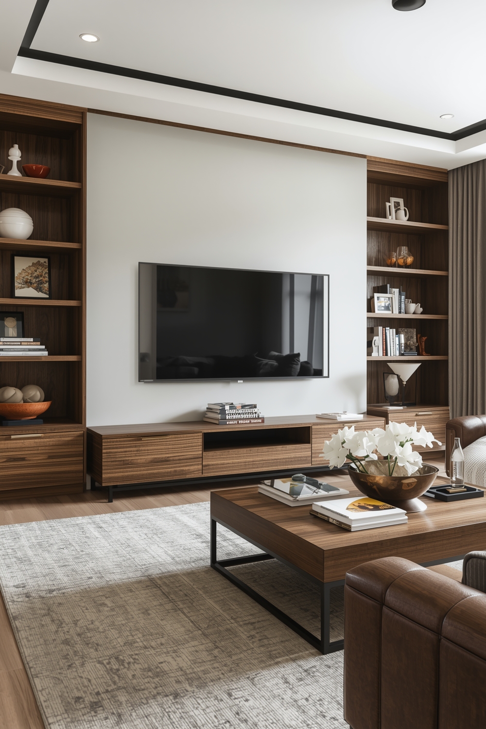 Open Concept TV Wall Layout Plans