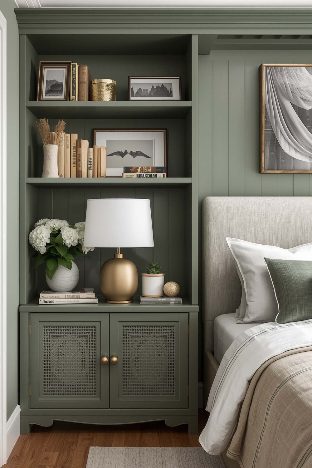 Sage Green Bedroom Storage Solution Ideas