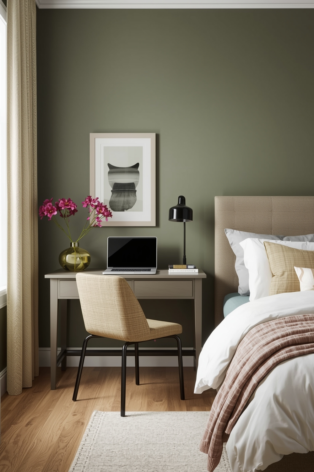 Sage Green Bedroom Workspace Layout Galleries