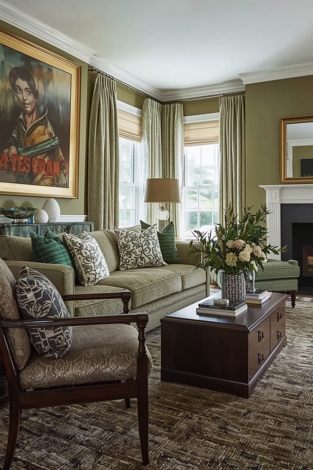 Sage Green Living Room Accent Feature Ideas