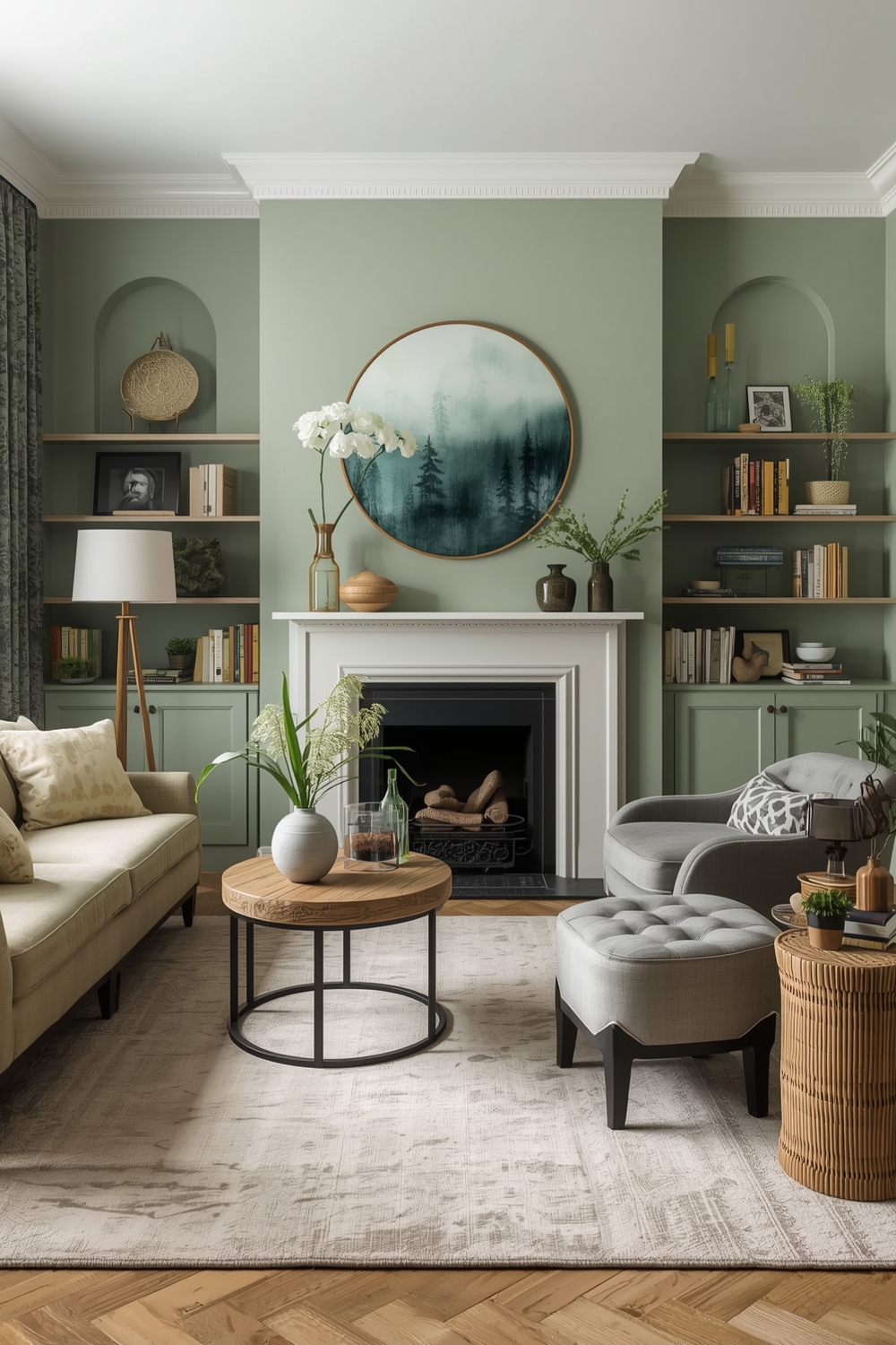 Sage Green Living Room Layout Ideas for Serene Atmospheres