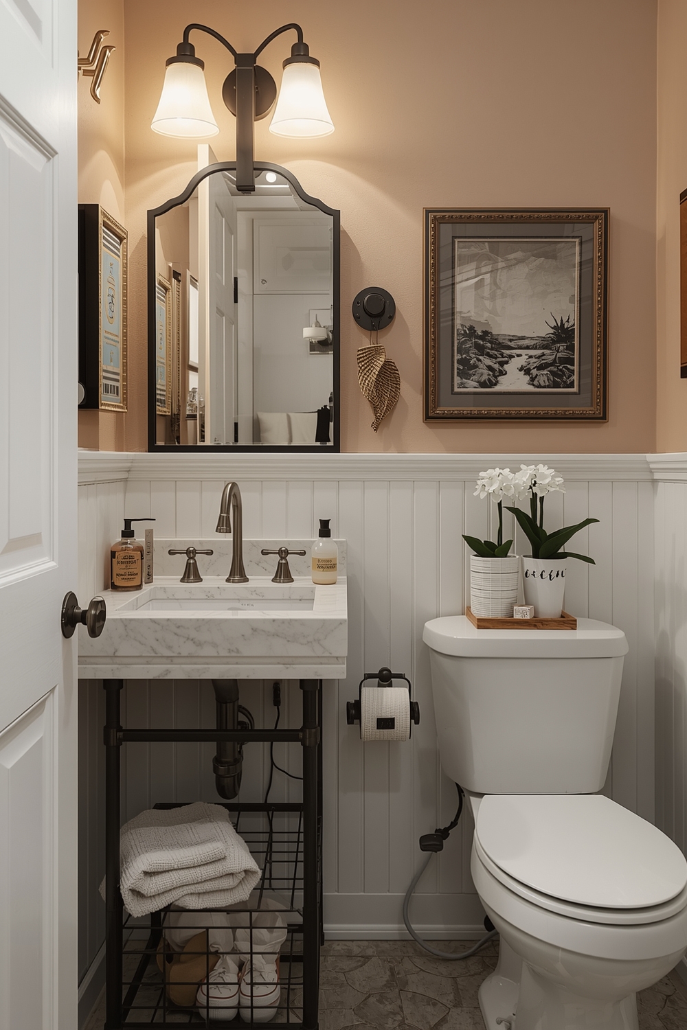 Small Bathroom Color and Lighting Inspirations