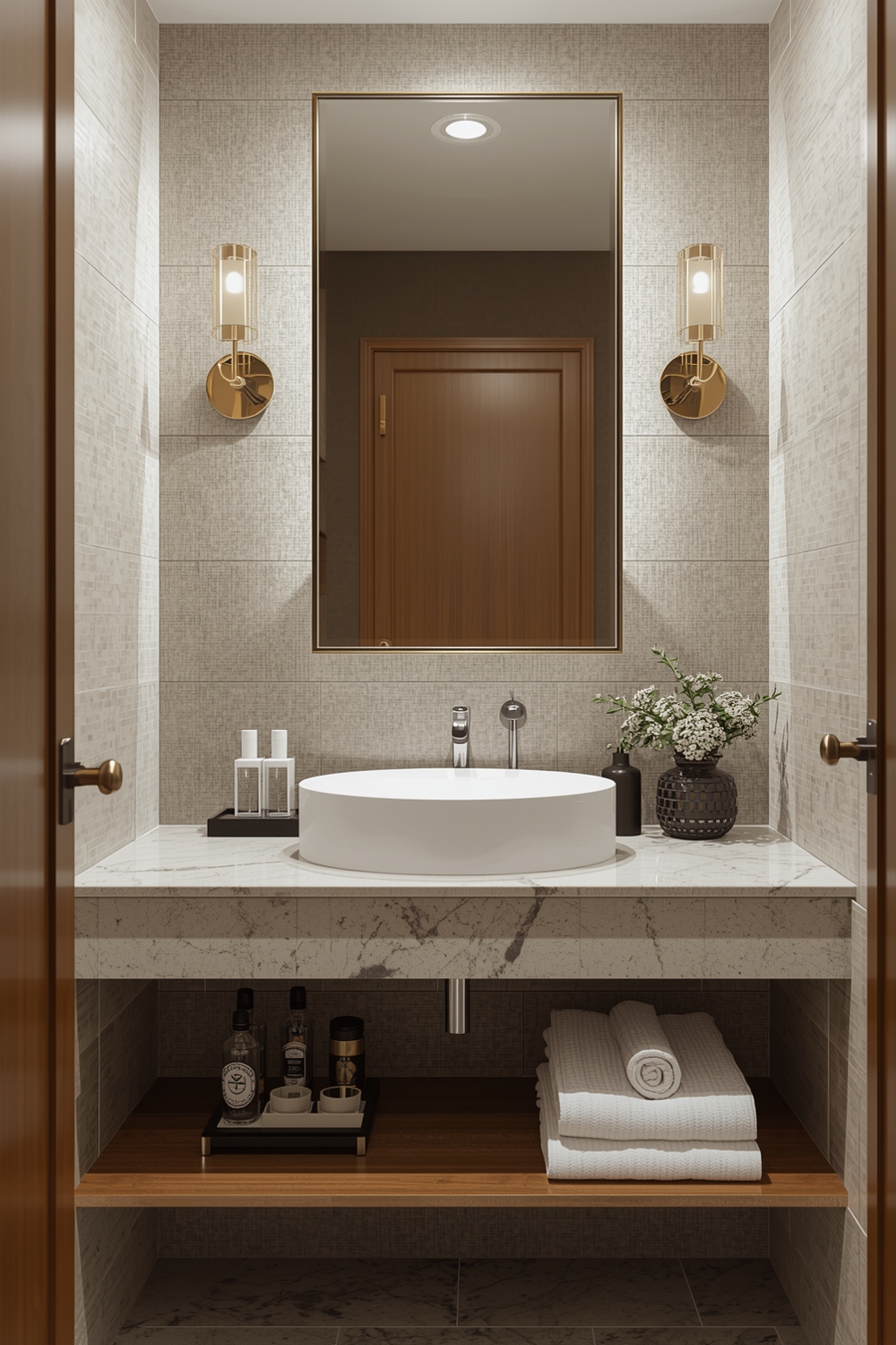 Snug Bathroom Mirror Layout Concepts