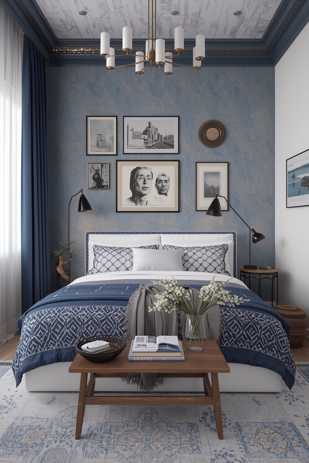 Snug Blue Bedroom Design Galleries